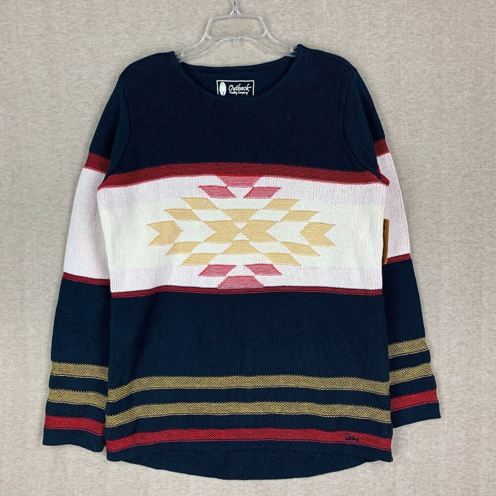 Share Outback Trading Co Sweater L /XL Alta Womens Aztec South Western Tribal Co